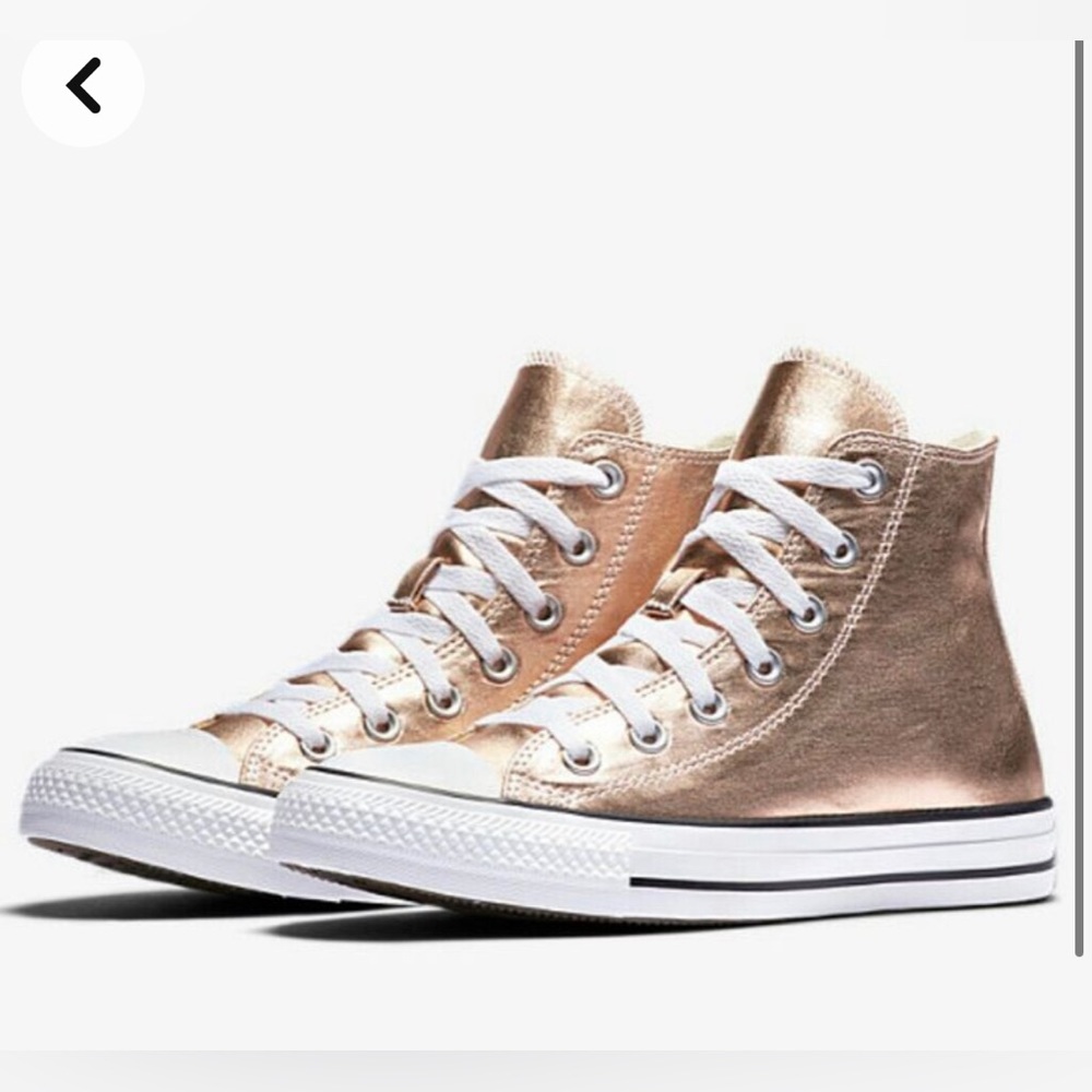 Converse Chuck Taylor All Star High Top Metallic Rose Gold SZ Women’s 9- Men’s 7